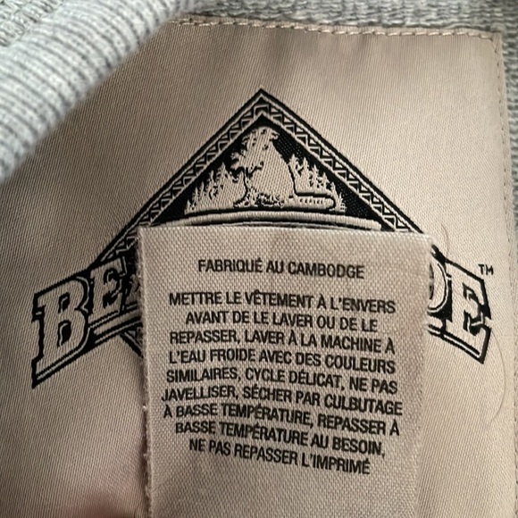 BEAVER Canoe Short Sleeve Sweatshirt Grey Size XS - Picture 7 of 7